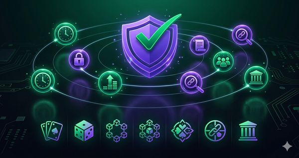 7 criterios para elegir un casino crypto seguro - escudo con iconos de verificacion